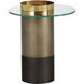 Haru 23.5 X 19.5 inch Clear / Gold End Table